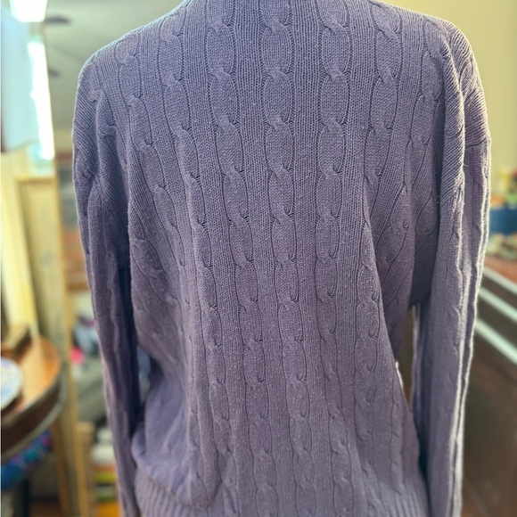 Ralph Lauren Raw Silk Sweater Men’s Large Purple 💜Play Condition💜 See Photos - Picture 12 of 15